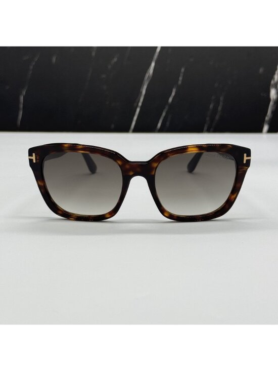 NEW TOM FORD HAYLAY TF1216 52B HAVANA/GRAY WOMEN SQUARE SUNGLASSES FT1216 main image 9